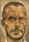 Il volto, l'ombra e la citt� olio su tavola 65x45 2002
