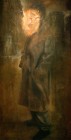 Dino �  ancora in citt� tempera su tavola 140x70 1999