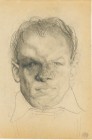 Faccia disegno su carta 17x11,5 1998