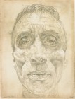 Il volto dell�ombra (studio) disegno e tempera su carta 33x24,2 2004