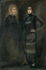 L�ombra e la ragazza olio su tela 120x80 2001