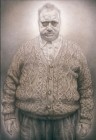 L�uomo col maglione 1 tecnica mista su carta intelata 180x120 2007