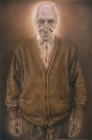 L�uomo col maglione 2 tecnica mista su carta intelata 180x120 2007