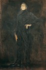 L�uomo con la tuta nera olio su tela 180x120 1999