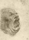 Nonno urlante disegno su carta 12x17 1997