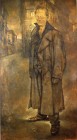 Il guardiano della Citt� olio su tavola 120x66 2000
