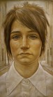 La ragazza che guardava lontano olio su tavola 90x50 2002