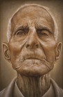 Il volto del grande nonno 1 tecnica mista su tavola 172x112 2004
